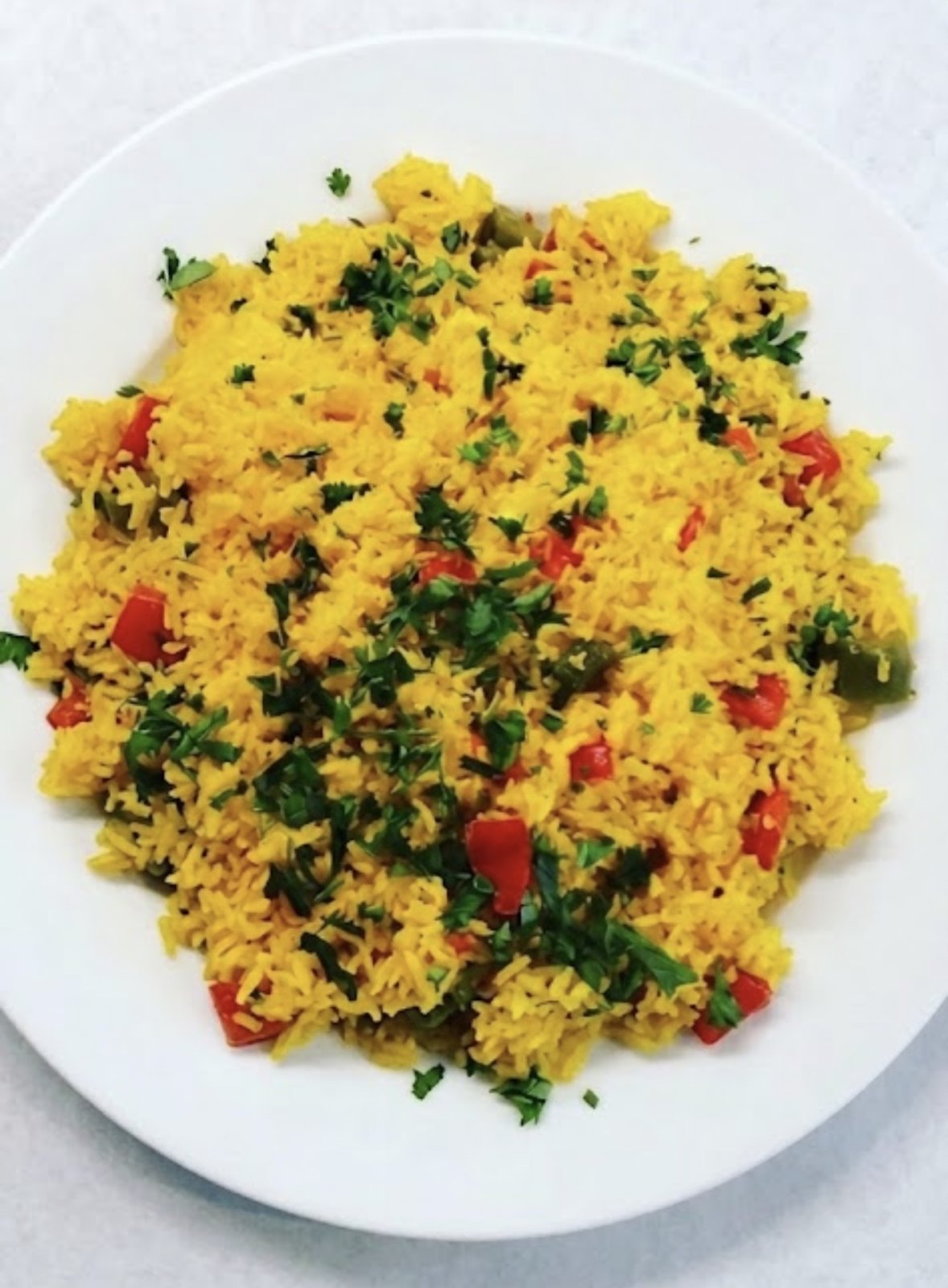Vegetable yellow rice.