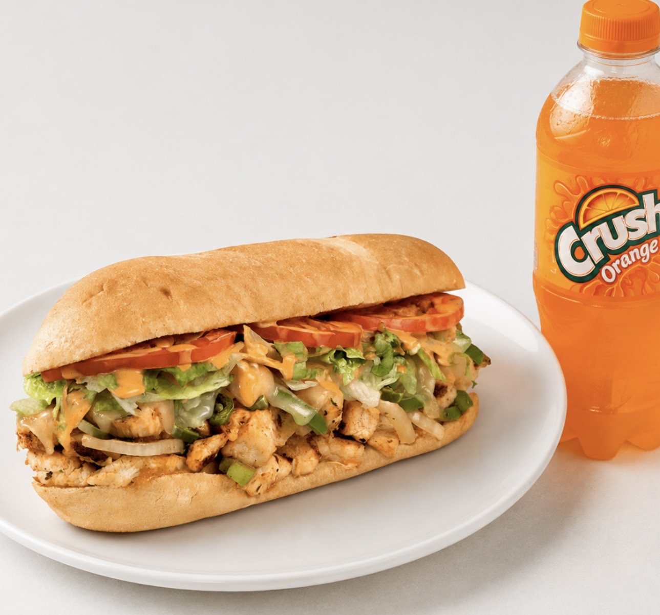 Grilled chicken grinder.